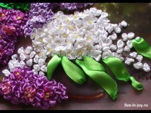 Вышивка лентами для начинающих. Сирень. Домашняя школа шитья