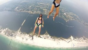 Прыжок с парашютом с вертолёта GO PRO