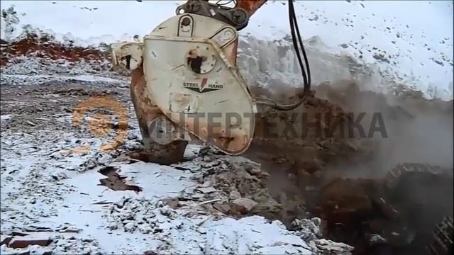 Гидрорыхлитель Steel Hand SHR 84 на алмазодобывающем карьере смотреть онлайн