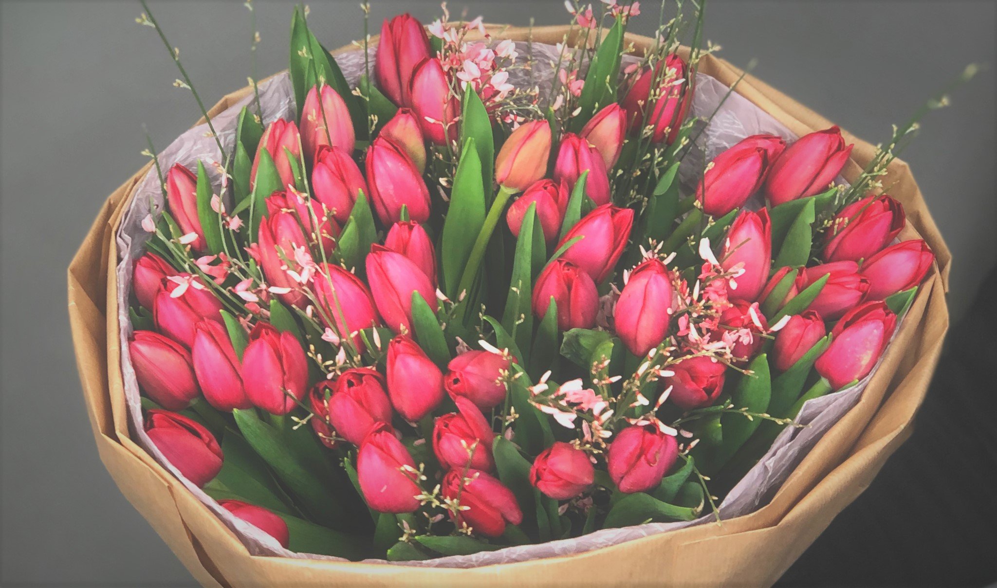 Как собрать красивый букет тюльпанов (Tulipa). Страстные и яркие красные тюльпаны от Букетыроз