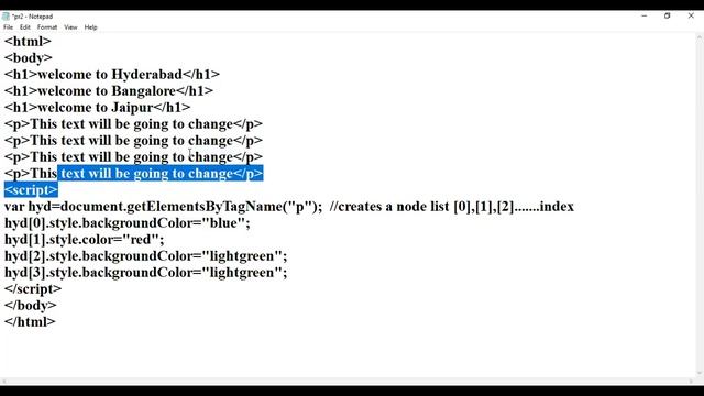 Document Object Model(DOM)  with JavaScript examples.