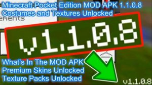 Minecraft Pocket Edition MOD APK 1.1.0.8 Costumes and Textures Unlocked