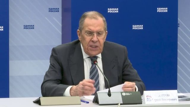С.Лавров на заседании Комиссии Генсовета партии «Единая Россия», Москва, 26 декабря 2023 года