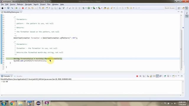 How to use format method of MonthDay Class? | Java 8 Date and Time