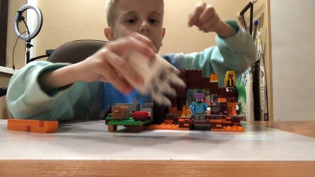 Обзор Лего Майнкрафт Портал в Подземелье смотреть онлайн