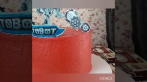Оформление торта с роботом для мальчика.Робот Тобот.
