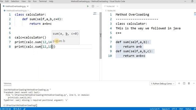 Method Overloading in Python ||Python Polymorphism - OOPS||Python Tutorial||Learn Python Programmin