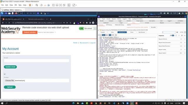 Remote Code Execution via Web Shell Upload | PortSwigger (Video solution) смотреть онлайн
