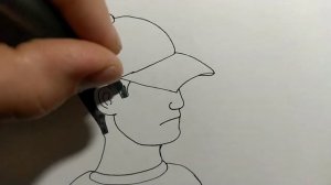 Как нарисовать парня в кепке