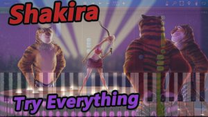 Shakira - Try Everything (OST Zootopia - Зверополис 2016) [Piano Tutorial] Synthesia