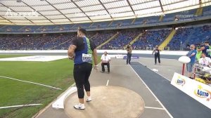 Konrad Bukowiecki 22.04m and 22.25m, EU23R, Chorzow 2019