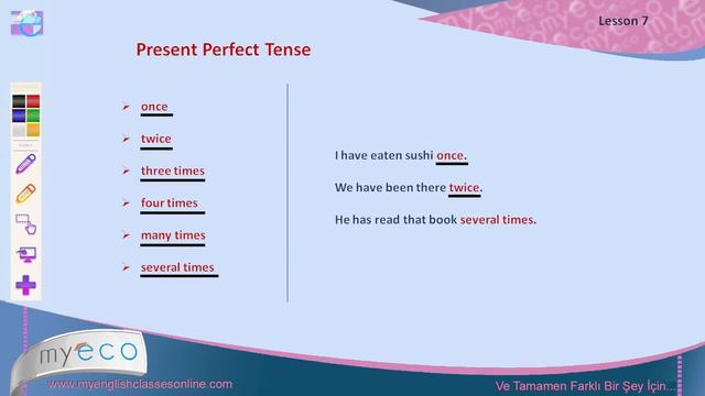 Intermediate Lesson 7: Present Perfect Tense┃Present Perfect Zaman Konu Anlatımı | MyECO
