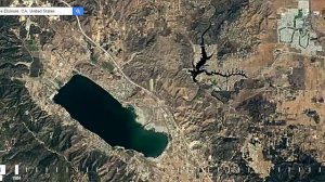 (1984 - 2016) Lake Elsinore, California - Satellite Photos Showing the Lakes Fluctuations