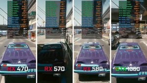 Cyberpunk 2077 - RX 470 vs RX 570 vs RX 580 vs GTX 1060 - Benchmark