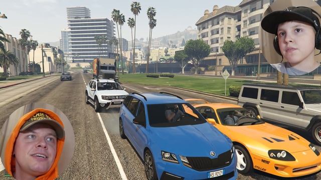 НАШЛИ и ПРОКАЧАЛИ Шкоду Октавию в GTA5!!! ЕДЕМ против Toyota Supra в ГТА смотреть онлайн