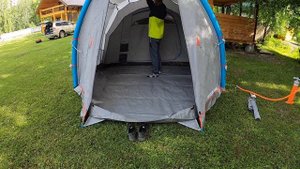Устанавливаем надувную палатку от Quechua за 10 минут!