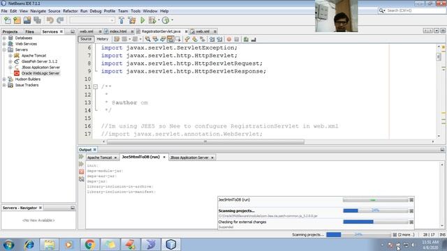 161 configure Externally installed Oracle Weblogic Application Server with Netbeans IDE | Servlet смотреть онлайн