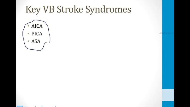 Неврология USMLE - 3. Сосудисто-нервные расстройства - 2.Синдромы Вертебробазилярного инсульта