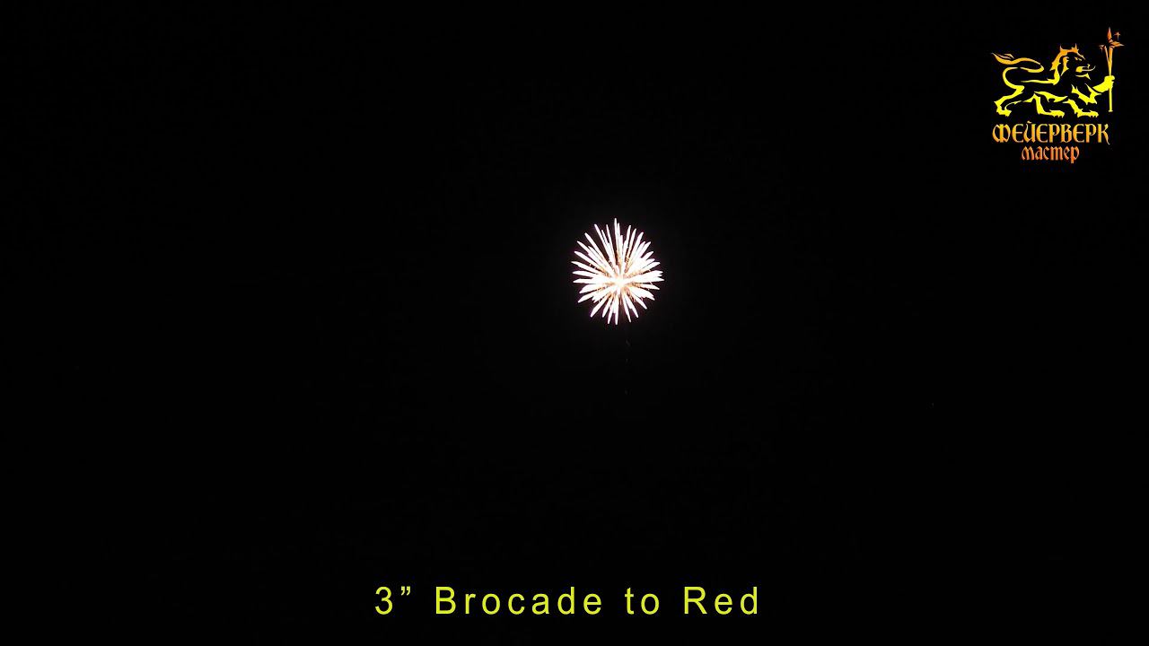 3" Brocade to Red