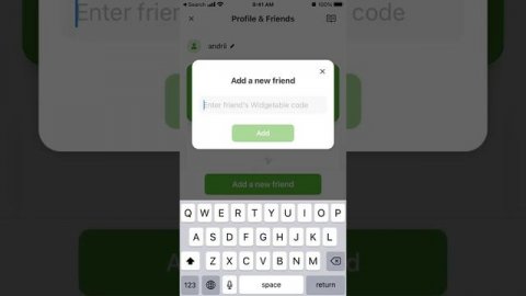 ADDING FRIENDS in WIDGETABLE APP