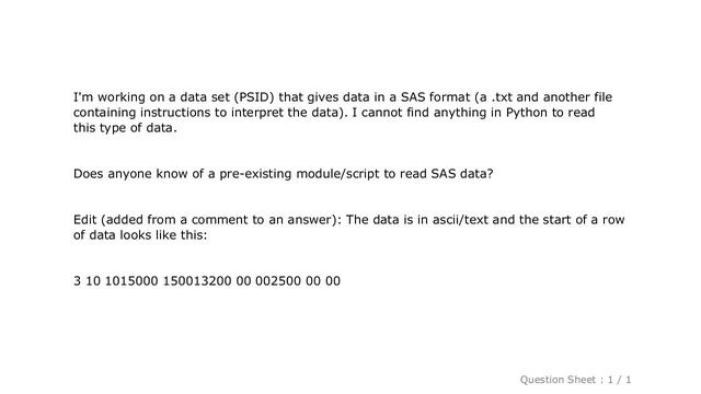 Pandas : Import SAS data file into python data frame