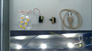 DIY Led светильник 18Wt 4000K на 3-х Wt COB светодиодах