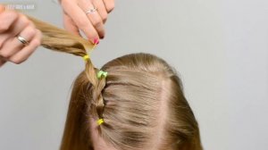PULL THROUGH BRAID with Ponytail & Braided Bun (Quick and Easy hairstyle for Girls #70)