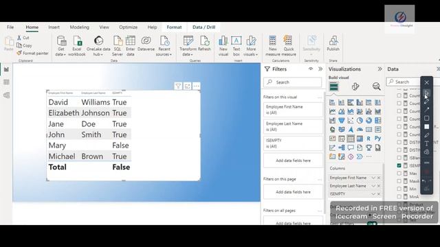 Power Bi for Beginners: ISEMPTY Dax