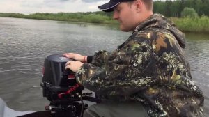 Первый запуск Nissan marine 9.9, мой первый лодочный мотор.