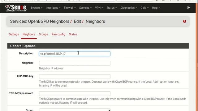 pfsense BGP Router config demo смотреть онлайн