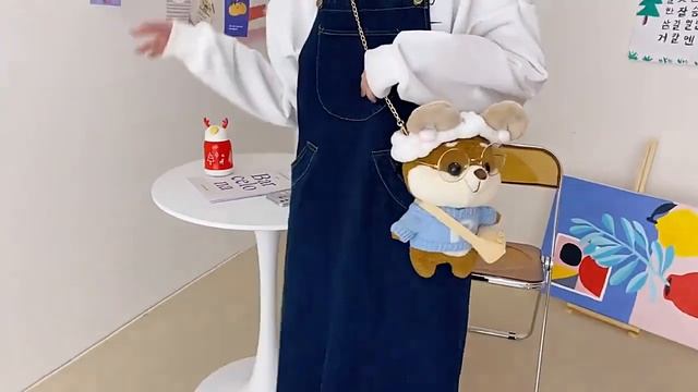 Сумка мягкая игрушка Корги на цепочке смотреть онлайн