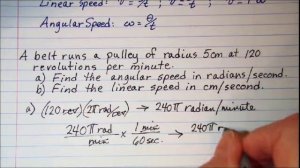 Linear and Angular Speed 2