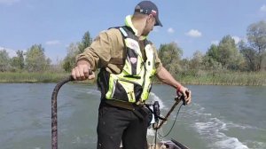 Испытания нового винта на мотор-болотоходе 21л.с.