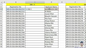 Compare two lists in Excel