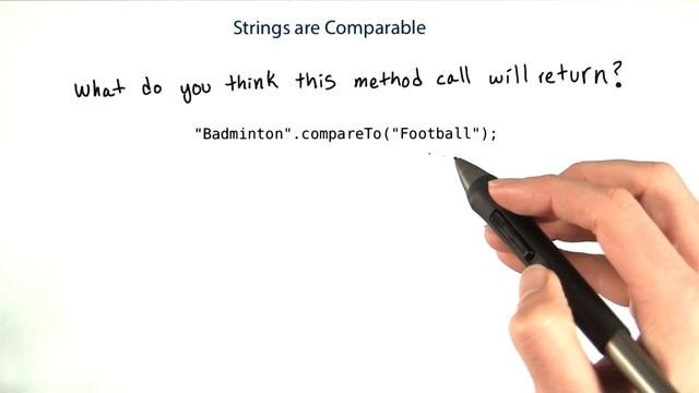 Strings Are Comparable - Intro to Java Programming