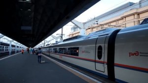 Прибытие ЭВС1-06 "Сапсан" на станцию Санкт-Петербург-Главный