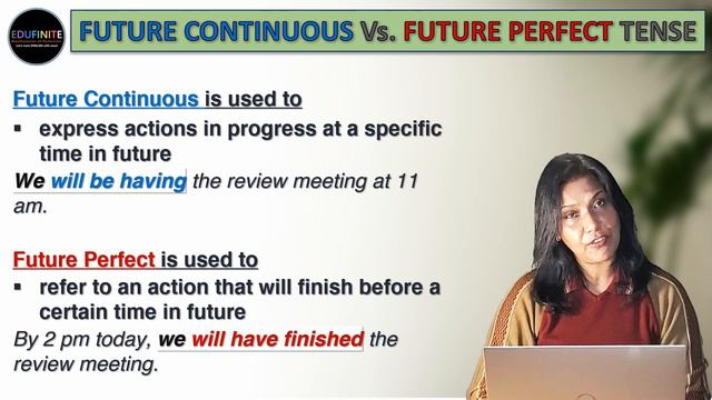 FUTURE CONTINUOUS TENSE vs. FUTURE PERFECT TENSE | Their DIFFERENCES & USAGE with examples смотреть онлайн