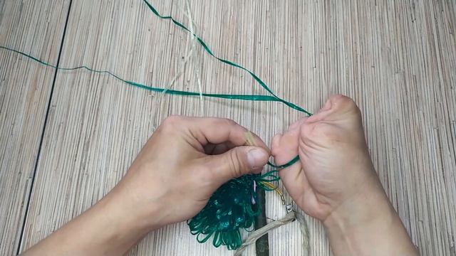 Ёлочка крючком из полипропилена. Самый легкий способ вязания