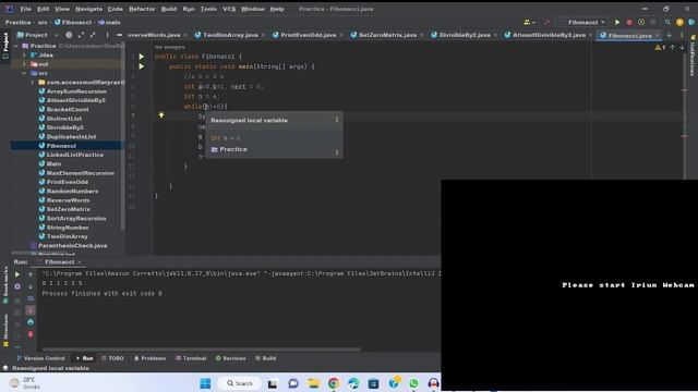 Fibonacci series using java | interview question | tcs, accenture, congnizant, infosys etc | must d смотреть онлайн