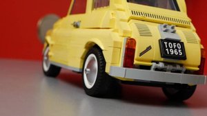 Yellow LEGO Fiat 500 Nuova