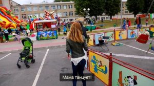 New Belarus. Возвращенцы. Belarusian Parade in a small town on July 3rd, Independence Day.