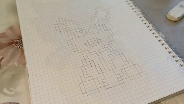 Как нарисовать Пришельца? по клеточкам,легко и быстро. смотреть онлайн