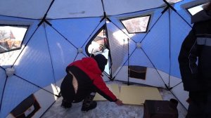 БОЛЬШАЯ ЗИМНЯЯ ПАЛАТКА 4-х местная 3х3 для зимней рыбалки с комфортом