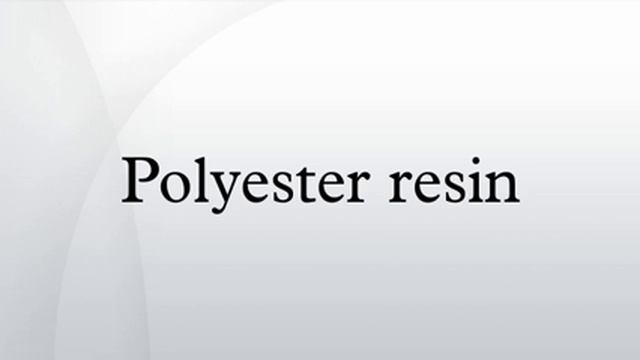 Polyester resin смотреть онлайн