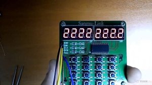 Модуль клавиатуры и индикации на TM1638