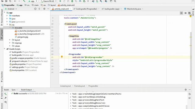How to add Progress Bar while loading Image in ImageView | App development in Android Studio