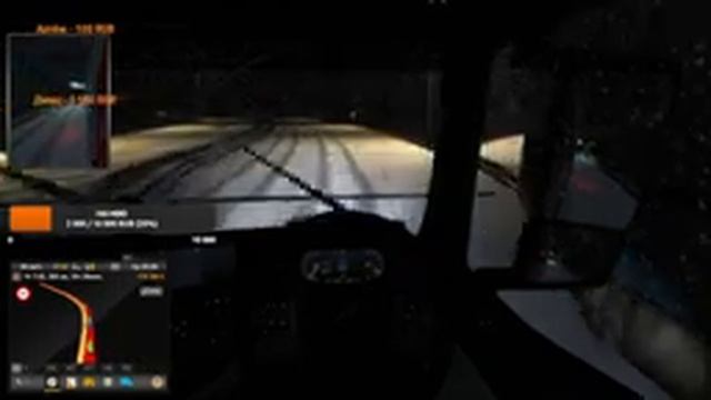 Пришла зима в Euro Truck Simulator 2. Конвой madin01 пароль 1234. смотреть онлайн