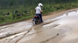 Утопили Honda Dio,поездка по грязи: Honda Dio,ABM Storm,Lifan!