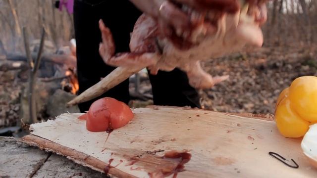Курица на вертеле | Лесная кухня | Гора Чертовка 386м.