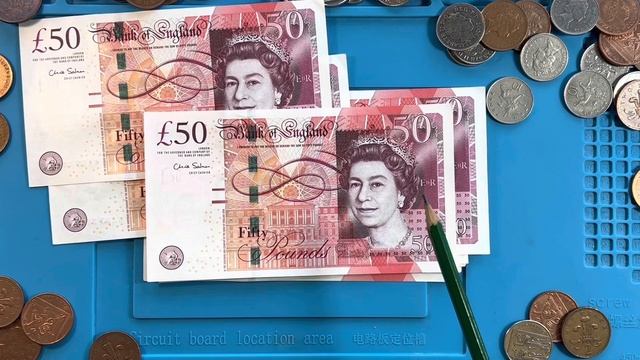 ФУНТЫ!!!Банкнота в 50 Фунтов Стерлингов!Последняя БУМАЖНАЯ Банкнота Великобритании!!!! смотреть онлайн